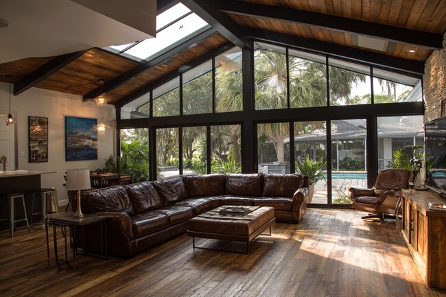 Open living space featuring Hurricane Windows in Pinellas County FL for durability