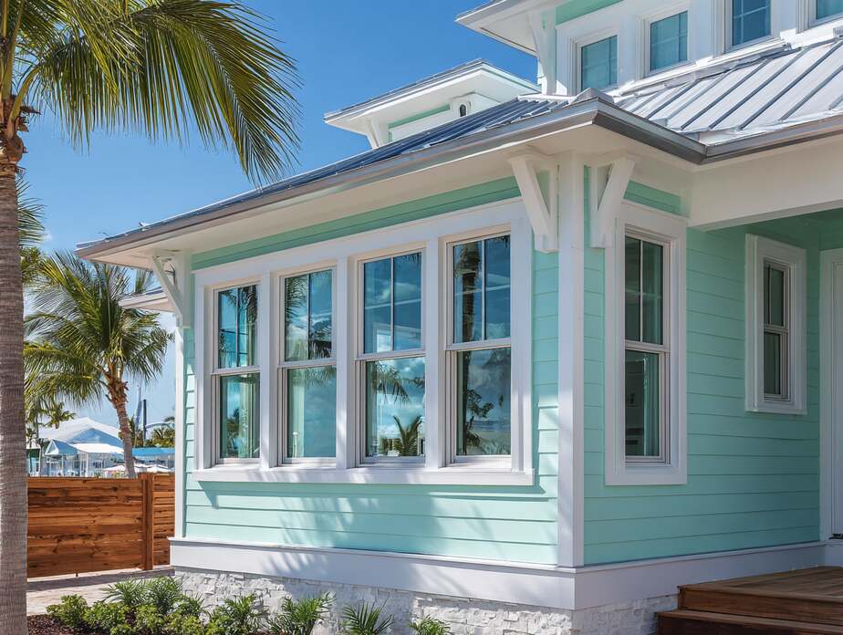 High-performance Hurricane Windows in Pinellas County, FL on a coastal home with impact-rated glass and white trim.