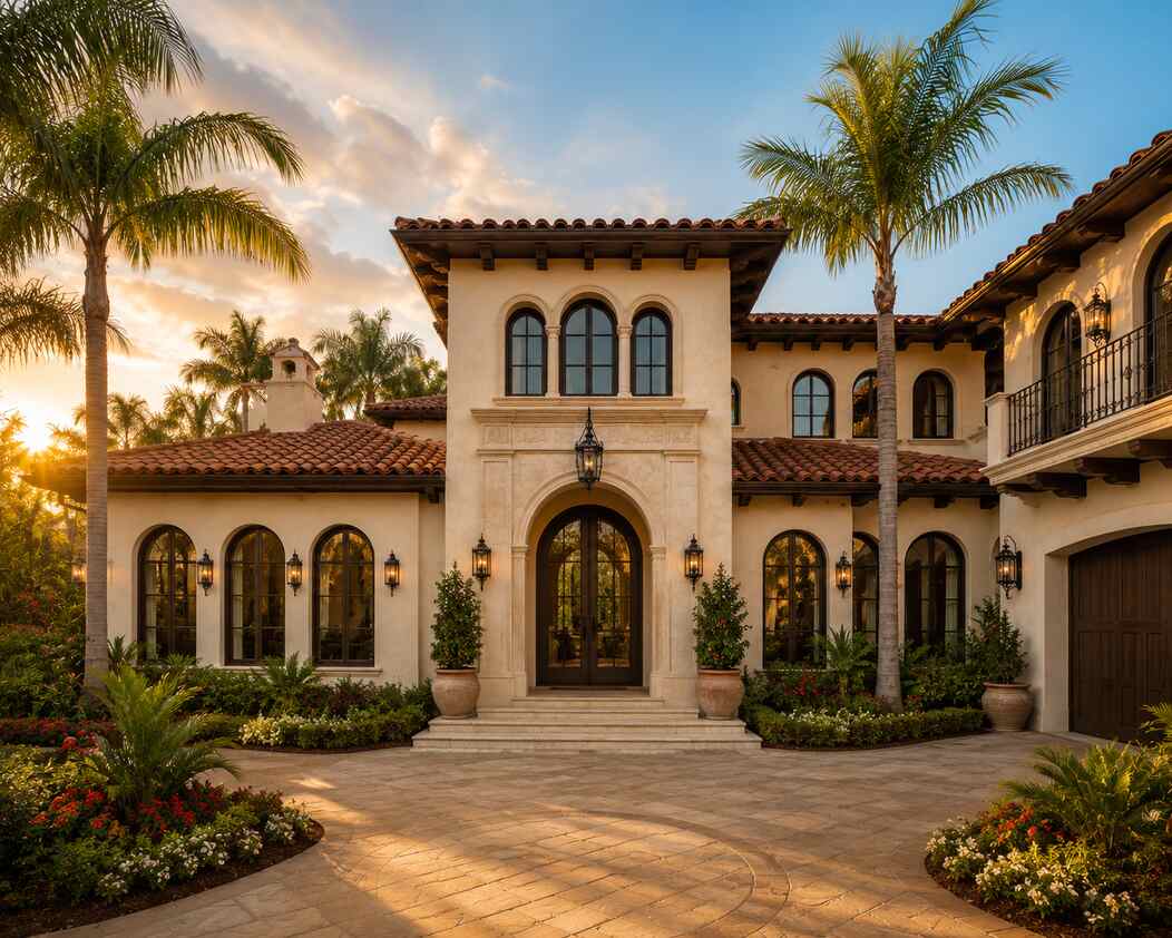 Luxury home exterior showcasing impact-resistant hurricane windows in Pinellas County, FL for protection and style