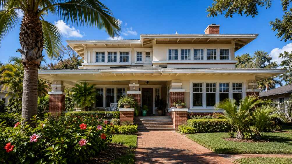Coastal Florida home with upgraded hurricane windows designed for protection and curb appeal